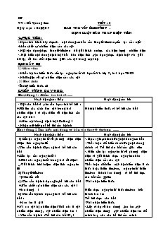 Giáo án Vật lý 11 - Tiết 2: Thuyết êlectron. Định luật bảo toàn điện tích - GV: Đỗ Quang Sơn