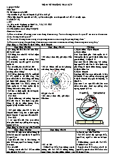 Giáo án Vật lý 11 - Tiết 54 - Từ trường trái đất