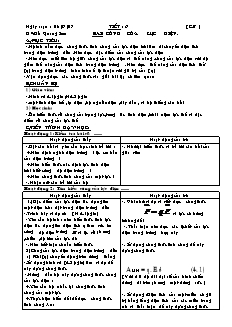 Giáo án Vật lý 11 - Tiết 6: Công của lực điện - GV: Đỗ Quang Sơn