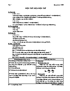 Giáo án Vật lý 11 - Tiết 7: Điện thế, hiệu điện thế - GV: Trương Hồng Minh