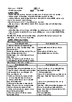 Giáo án Vật lý 11 - Tiết 9: Tụ điện - GV: Đỗ Quang Sơn