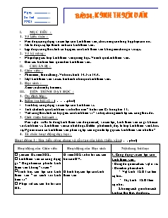 Giáo án Vật lý lớp 11 - Bài 34 - Kính thiên văn