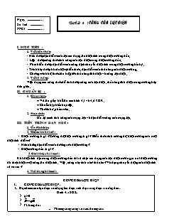 Giáo án Vật lý lớp 11 - Bài 4 - Công của lực điện