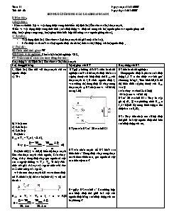 Giáo án Vật lý nâng cao 11 - Tiết 22, 23 - Định luật ôm cho các loại đoạn mạch