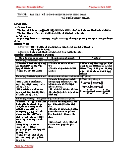 Giáo án Vật lý nâng cao 11 - Tiết 31 - Bài tập về dòng điện trong kim loại và chất điện phân