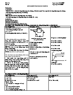 Giáo án Vật lý nâng cao 11 - Tiết 32 - Dòng điện trong chân không