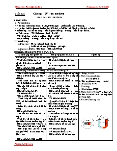 Giáo án Vật lý nâng cao 11 - Tiết 43 - Từ trường