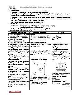 Giáo án Vật lý nâng cao 11 - Tiết 50 - Khung dây có dòng điện đặt trong từ trường