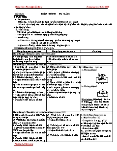 Giáo án Vật lý nâng cao 11 - Tiết 63 - Hiện tượng tự cảm