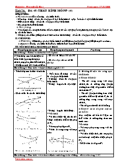 Giáo án Vật lý nâng cao 11 - Tiết 74 - Thấu kính mỏng (tt)