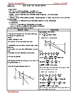 Giáo án Vật lý nâng cao 11 - Tiết 75 - Bài tập về thấu kính