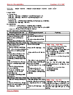 Giáo án Vật lý nâng cao lớp 11 - Tiết 28 - Hiện tượng nhiệt điện. Hiện tượng siêu dẫn