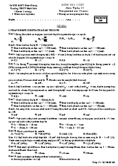 Kiểm tra 1 tiết học kì 2 môn Vật lý 11 (Đề 2)