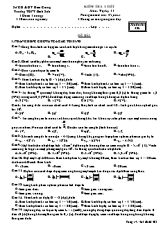 Kiểm tra 1 tiết học kì 2 môn Vật lý 11 (Đề 4)