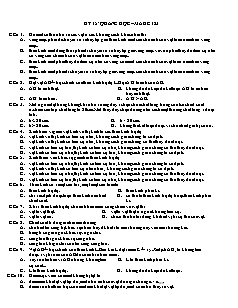 Kiểm tra 15’ Phần Quang học 11