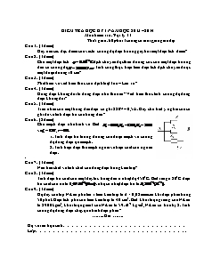 Kiểm tra học kỳ I môn Vật lý 11 (có hướng dẫn)