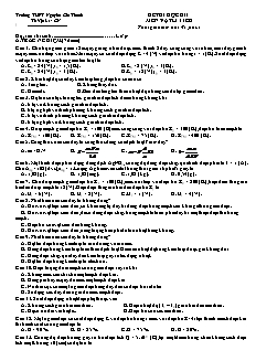 Kiểm tra học kỳ I – Môn Vật lý lớp 11 (Đề 6)