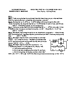Kiểm tra tiết 26 – Môn Vật lý 11 (nâng cao)