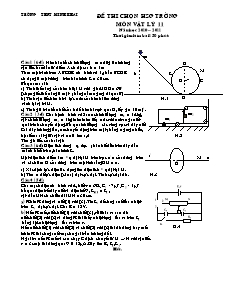 Ôn thi học sinh giỏi Vật lý 11 - Đề 11