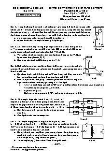 Ôn thi học sinh giỏi Vật lý 11 - Đề 16