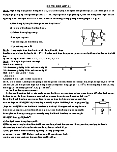 Ôn thi học sinh giỏi Vật lý 11 - Đề 4