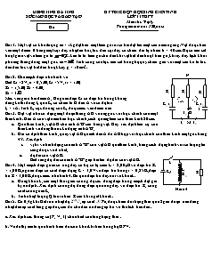 Ôn thi học sinh giỏi Vật lý 11 - Đề 7