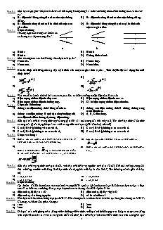 Trắc nghiệm Điện tích - Điện trường 11