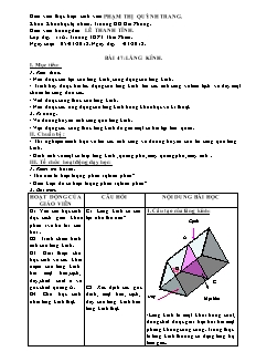 Giáo án Vật lí 11 - Bài 47 - Lăng kính