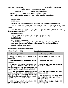 Giáo án Vật lí 11 - Phần hai: Quang hình học