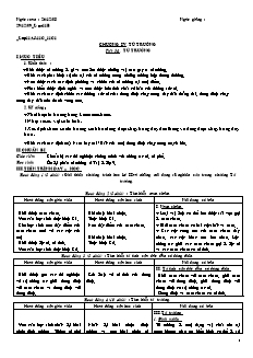 Giáo án môn Vật lý 11 - Chương IV: Từ trường