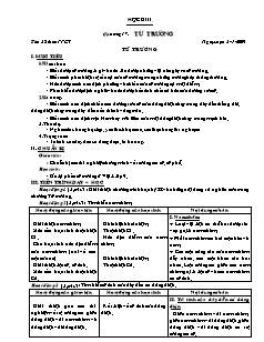 Giáo án Vật lí 11 - Ban cơ bản - Tiết 38 - Từ trường