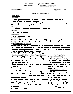 Giáo án Vật lí 11 - Ban cơ bản - Tiết 51 - Khúc xạ ánh sáng