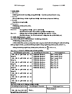 Giáo án Vật lí 11 - Ban cơ bản - Tiết 54 - Bài tập