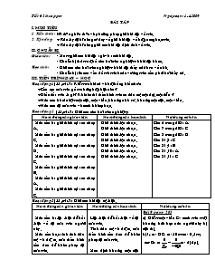 Giáo án Vật lí 11 - Ban cơ bản - Tiết 62 - Bài tập