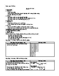 Giáo án Vật lí 11 CB - Tiết 10 - Bài tập