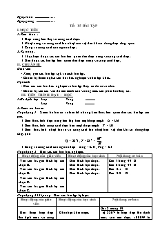 Giáo án Vật lí 11 - Tiết 15 - Bài tập