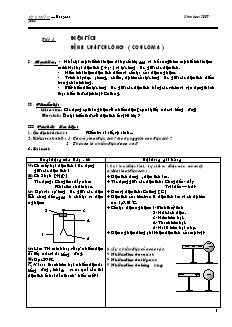 Giáo án Vật lí khối 11 nâng cao - Tiết 1 đến 20