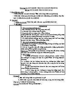 Giáo án Vật lý 11 - Bài 56 - Dòng điện trong kim loại