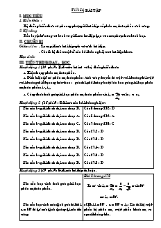 Giáo án Vật lý 11 CB - Chương VI - Tiết 54 - Bài tập