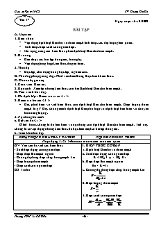 Giáo án Vật lý 11 CB - GV: Hoàng Hải Hà - Tiết 17 - Bài tập