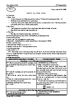 Giáo án Vật lý 11 CB - GV: Hoàng Hải Hà - Tiết 51 - Khúc xạ ánh sáng