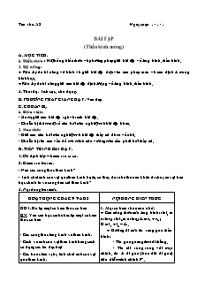 Giáo án Vật lý 11 CB - GV: Hoàng Hải Hà - Tiết 58 - Bài tập (thấu kính mỏng)