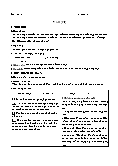 Giáo án Vật lý 11 CB - GV: Hoàng Hải Hà - Tiết 61 - Mắt (t1)