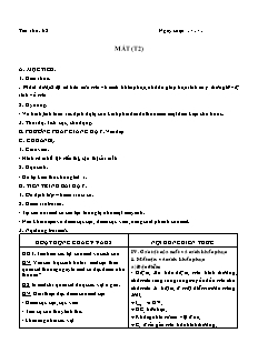 Giáo án Vật lý 11 CB - GV: Hoàng Hải Hà - Tiết 62 - Mắt (t2)