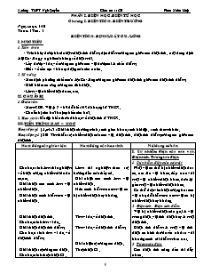 Giáo án Vật lý 11 CB - Học kì 1 - Trường THPT Ngô Quyền