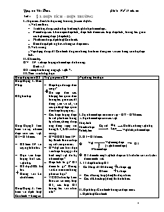 Giáo án Vật lý 11 chuẩn - Chương 1, 2 - Nguyễn Thị Diệu