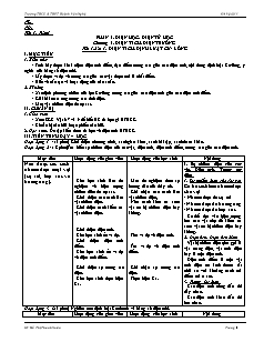 Giáo án Vật lý 11 - Chương I và II - Trường THCS & THPT Huỳnh Văn Nghệ