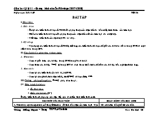 Giáo án Vật lý 11 - Chương trình chuẩn - Tiết 28: Bài tập