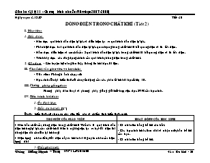 Giáo án Vật lý 11 - Chương trình chuẩn - Tiết 30: Dòng điện trong chất khí (tiết 2)