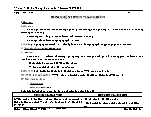 Giáo án Vật lý 11 - Chương trình chuẩn - Tiết 31: Dòng điện trong chân không